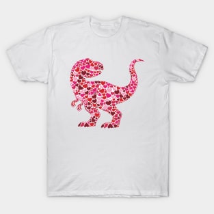 Valentine's Day Heart Dinosaur T-Shirt